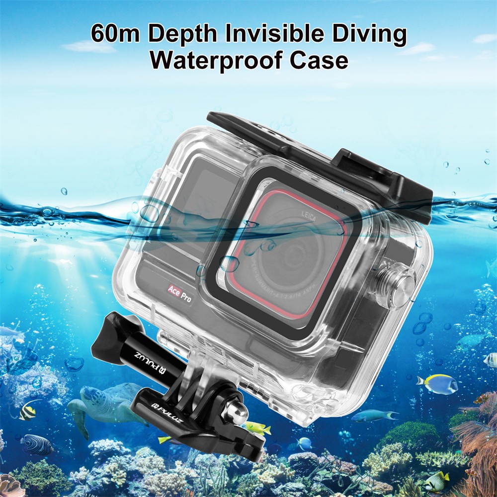 60M Underwater Camera Waterproof Case Diving Accessory for Insta360 Ace Pro