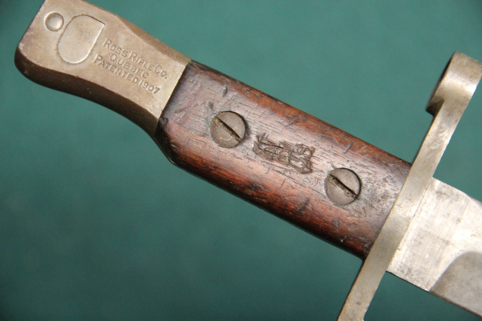 WWI US Marked Canadian Ross Bayonet & Leather Scabbard Mk I Free Shipping