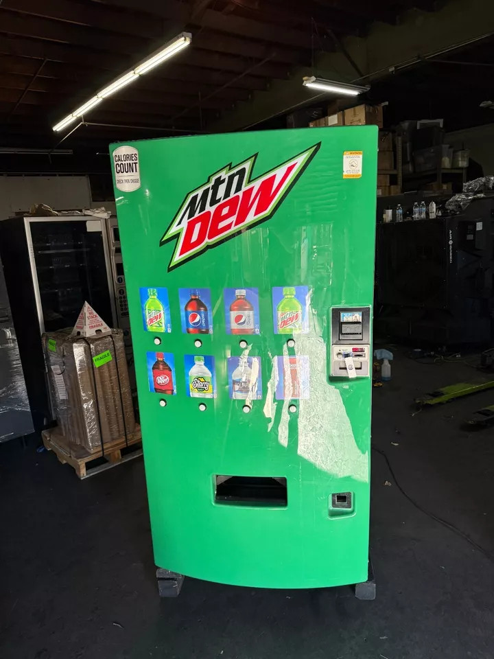 Dixie Narco 501E MTN DEW Soda Beverage Vending Machine MDB FREE SHIPPING