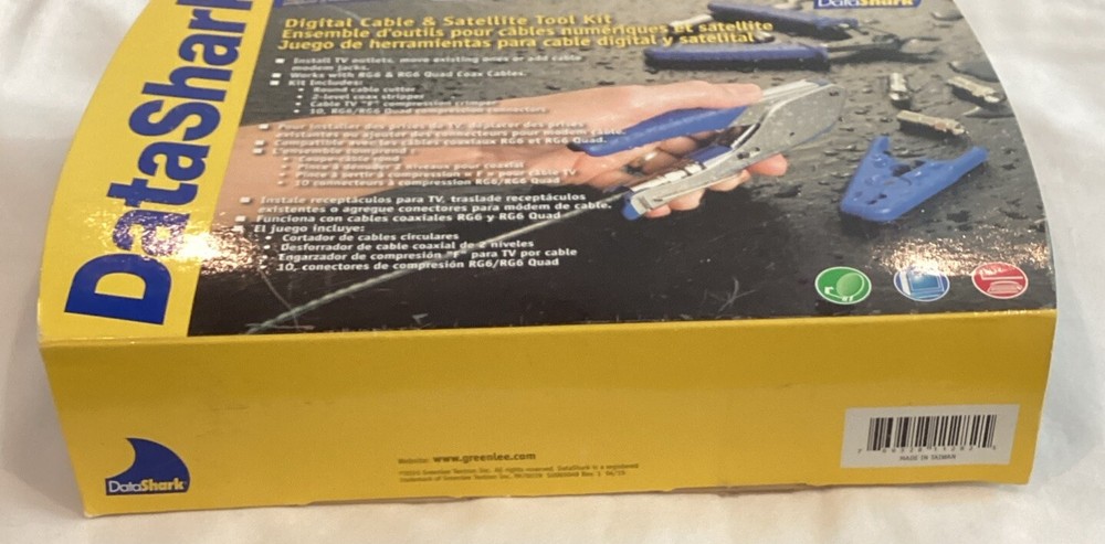 Datashark PA70019 Digital Cable and Satellite Cutter Compression Crimp Tool Kit