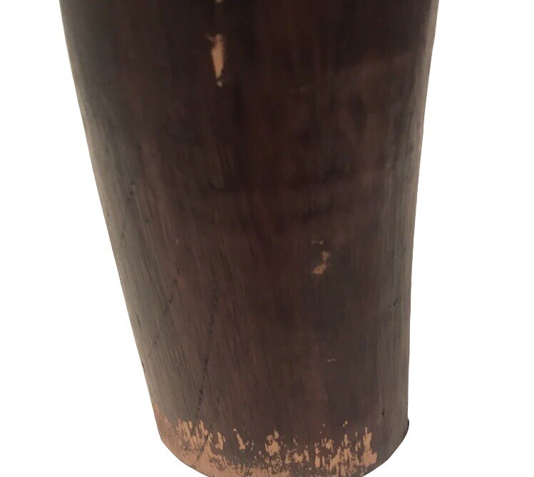 African Wood Carved Sculpture Dark Cherry Heavy Wood