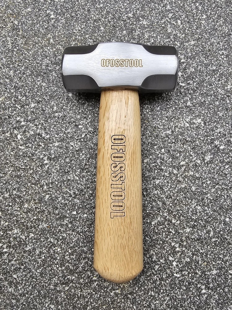 Sledge Hammer with Wood Handle and Alloy Silver Head, Walnut