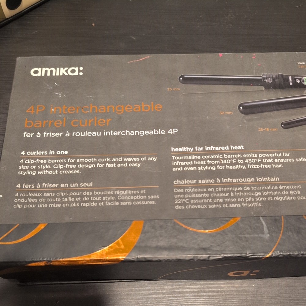 Amika 4p Interchangeable Curling Iron Pre Owned With Box