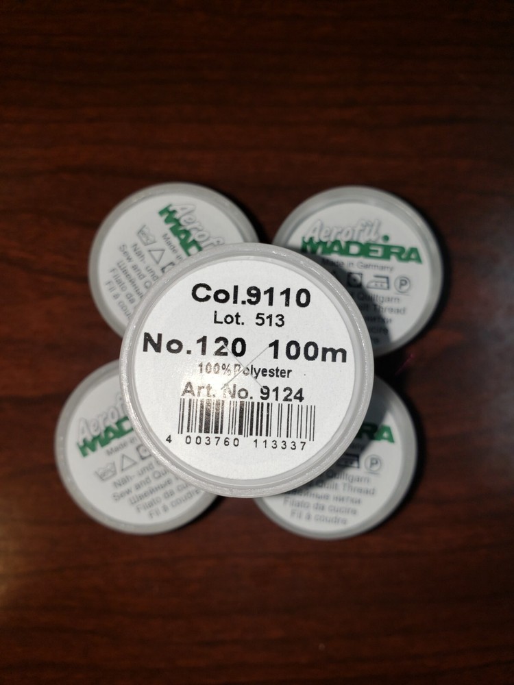 5 SPOOL Madeira Aerofil Snap Spool Polyester Thread- 100M #9124/9110 Dark Plumb