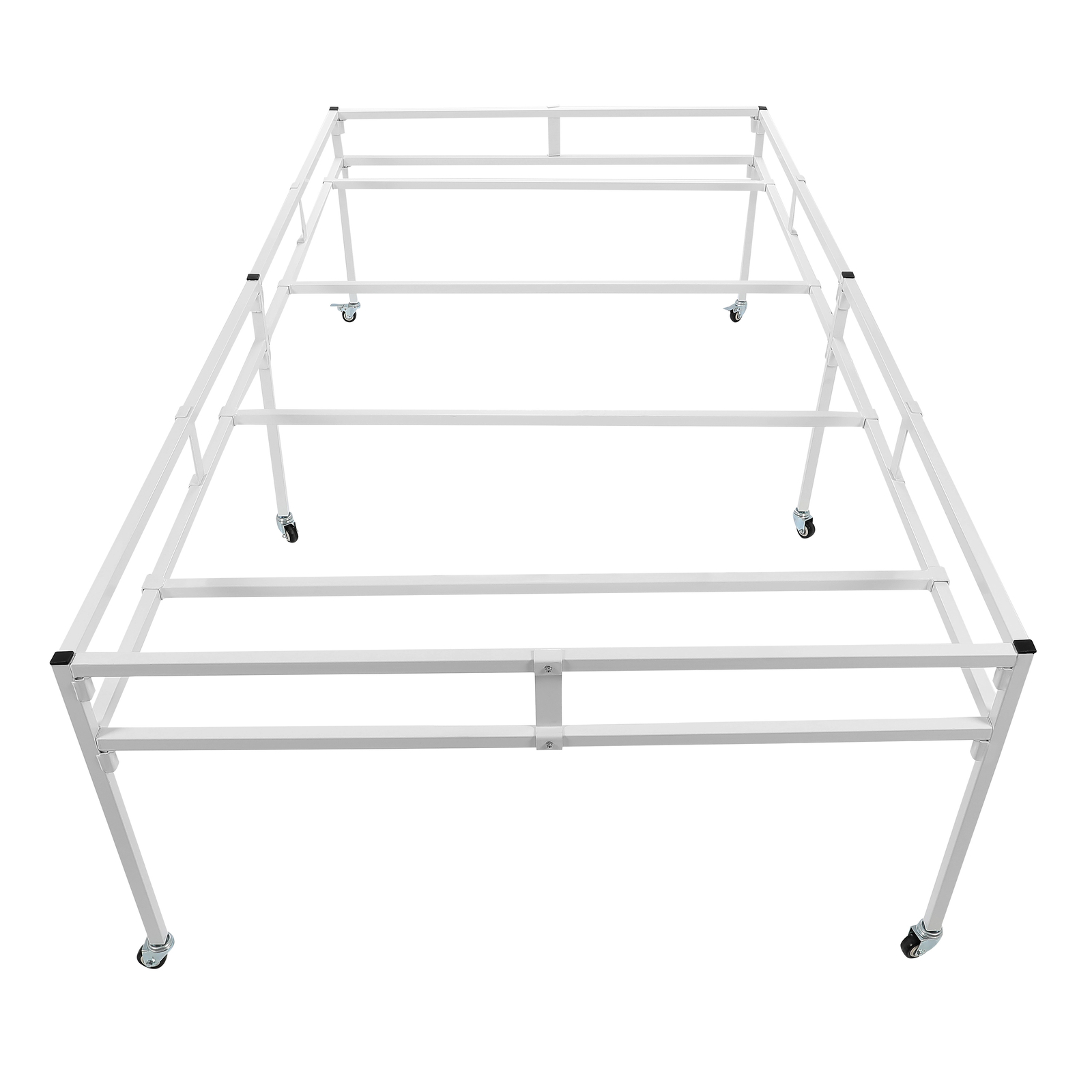 White Rolling Flood Table Stand Hydroponic Germination Trays Plants 4'x8', 4'x4'