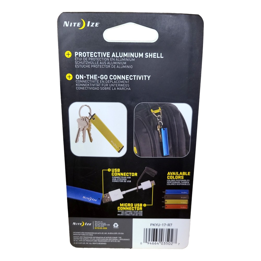 Nite Ize PowerKey Data Cable for Micro USB Charging Syncing Portable Keychain