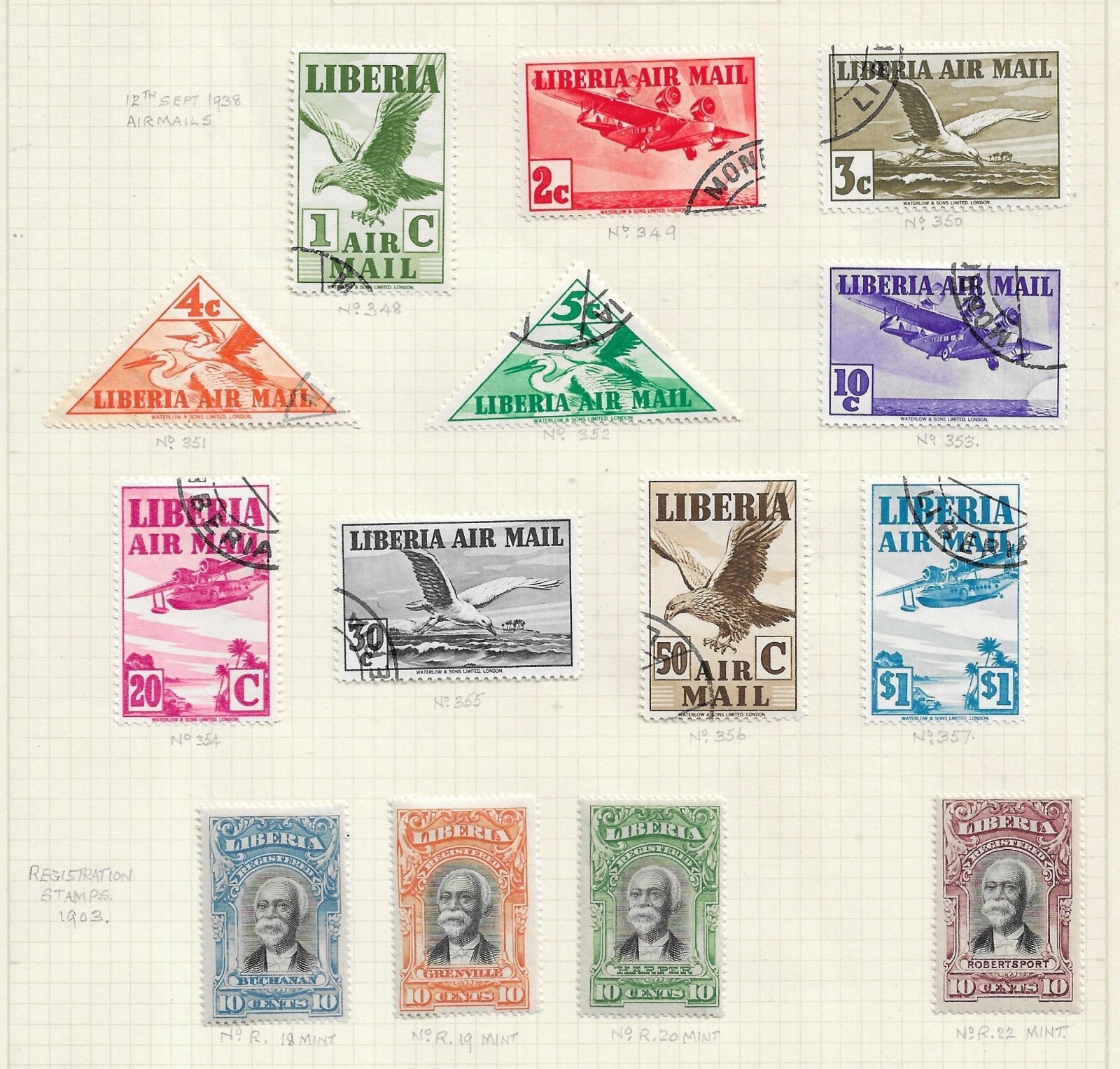 Liberia Earlier Collection on Pages & Cards