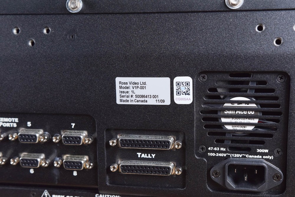 Ross Vision QMD 1 M/E Video Switcher w/ Vision 1 Panel CG00SAA