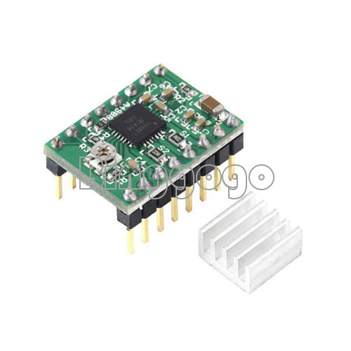 A4988 3D Printer Stepper Motor Driver Module Reprap Stepper Driver + Heatsink