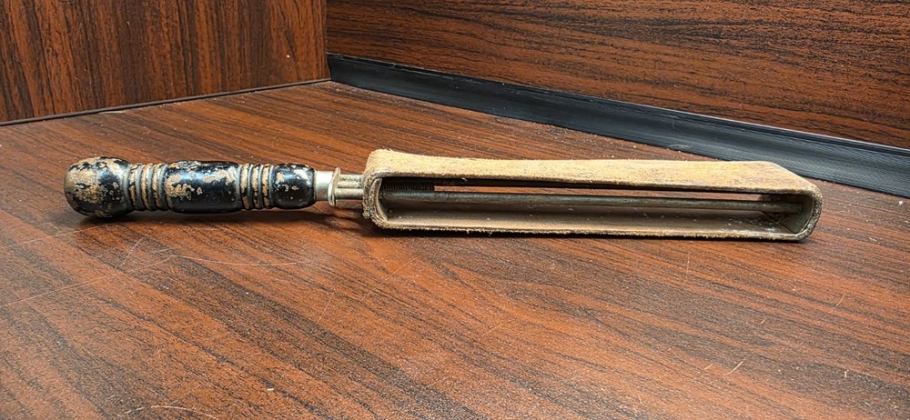 Antique Leather Blade Strop Razor Sharpener Wood Handle