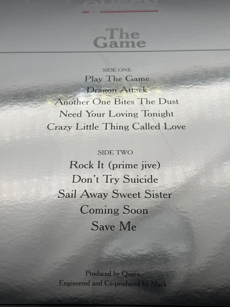 Queen – The Game Silver, Half Speed Master 2022 Reissue
