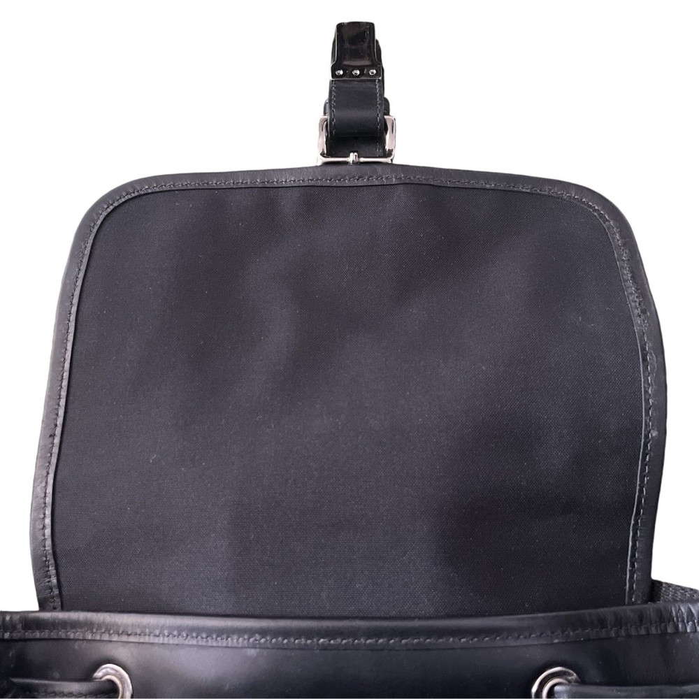 Coach backpack drawstring black nylon large capacity From Japan