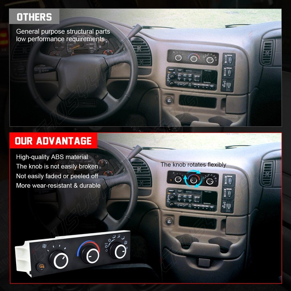 Front A/C Climate Control Module W/ Defogger Switch For Chevy Express GMC Savana