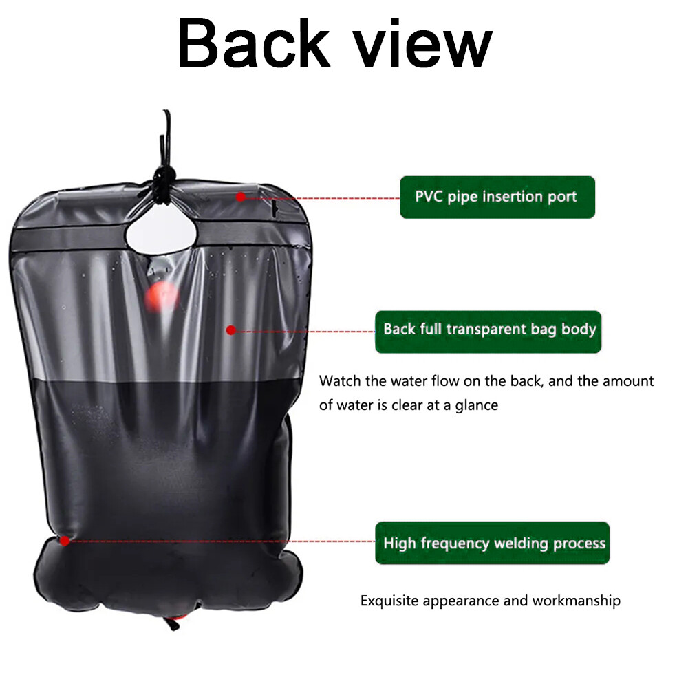 20L Water Bags Outdoor Camping Shower Bag Solar Heating Portable Folding Hiking