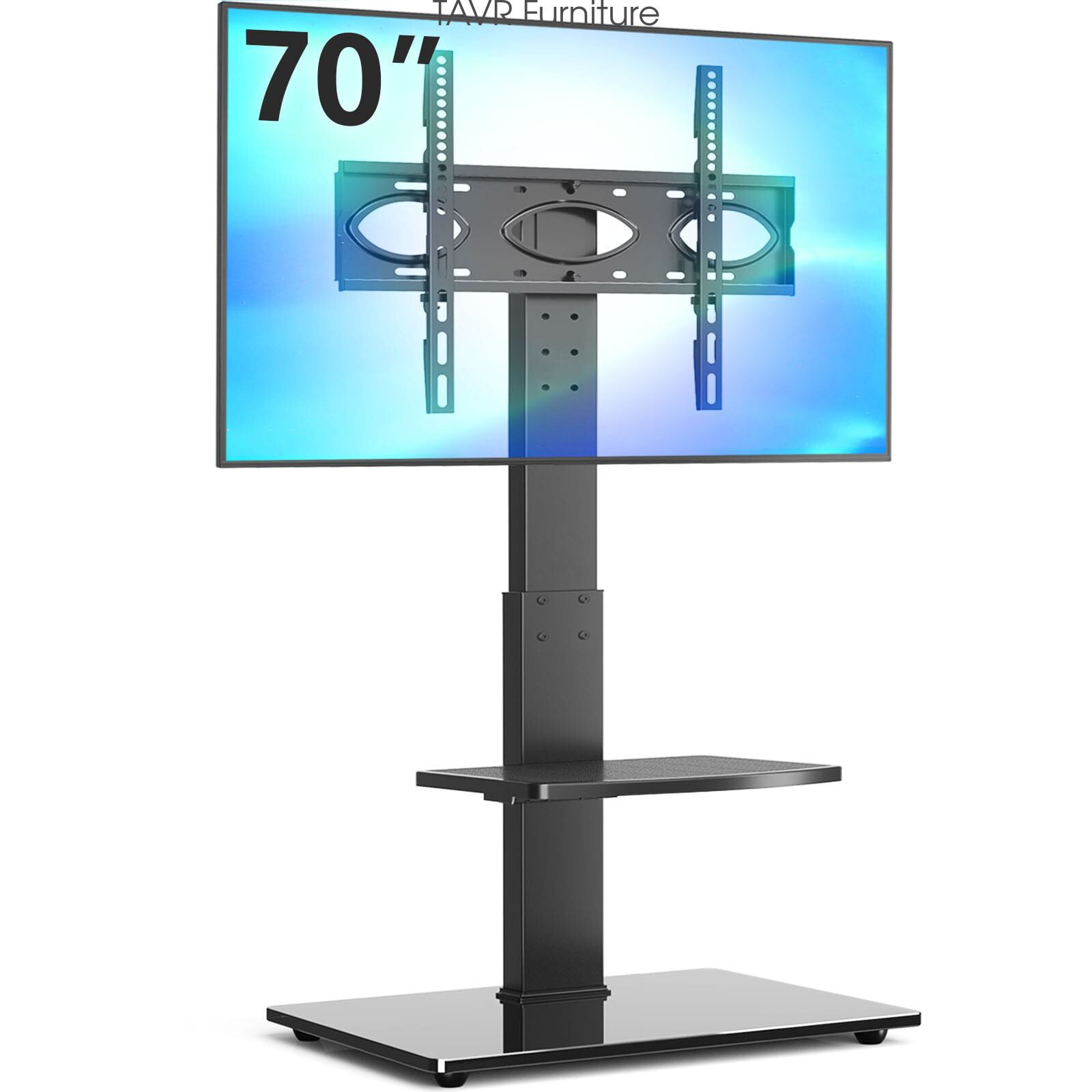 Swivel Floor TV Stand with Mount Bedroom for 32-65 inch LCD LED OLED TV