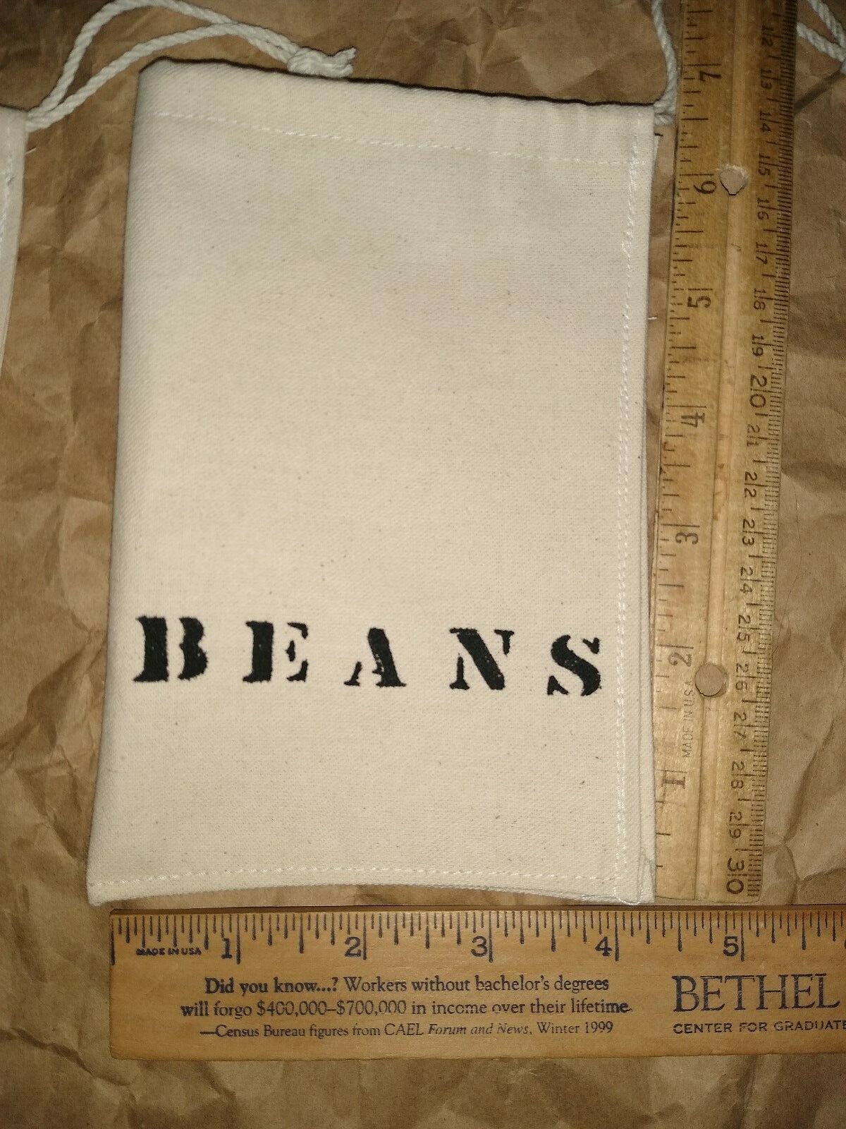 Civil War RATION Poke Haversack 4 TICKING BAGS Soldier Union Rebel