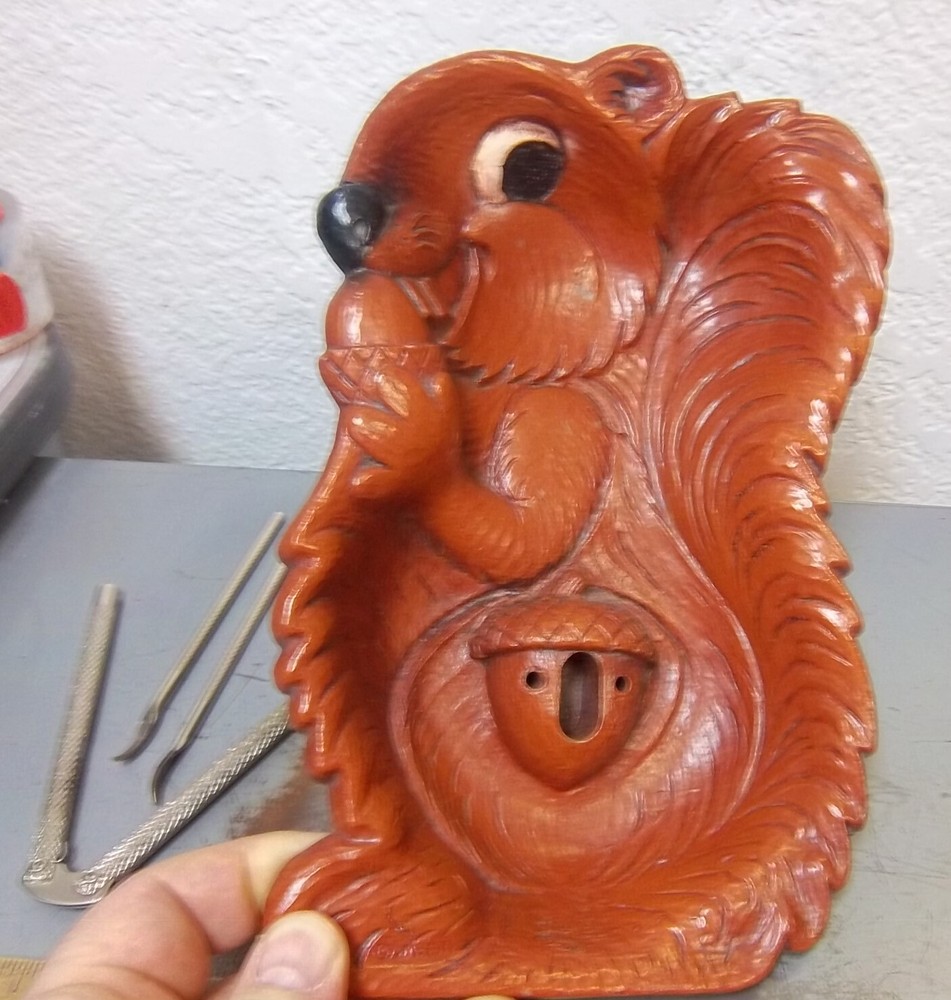 Squirrel Nut Bowl w/ Nutcracker & 2 picks, Multi Prod USA cute home decor item