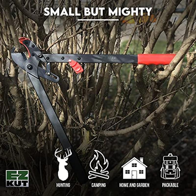 Branch Cutter Loppers. Ratcheting Tree Cutter - Sub Compact Lightweight Packable