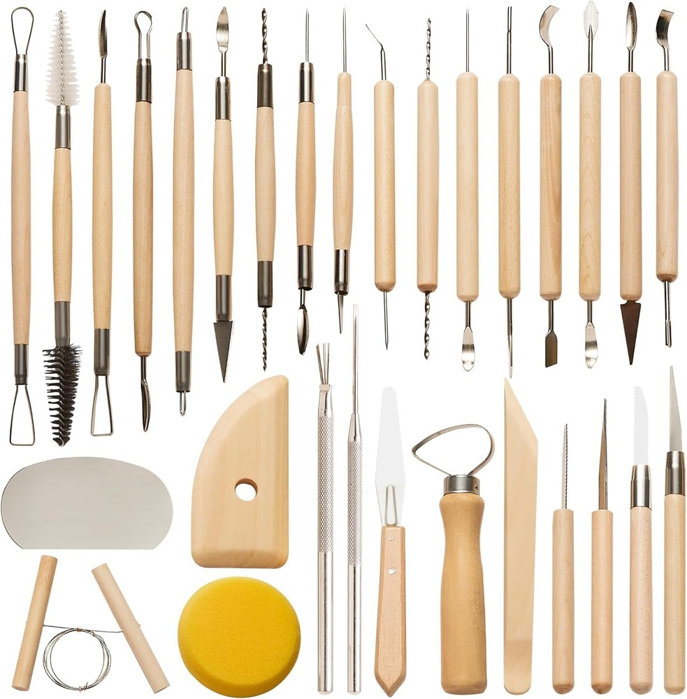 Clay Tool Kit, 30 Pcs Ceramics Clay Sculpting Tools for Beginner & Professionals