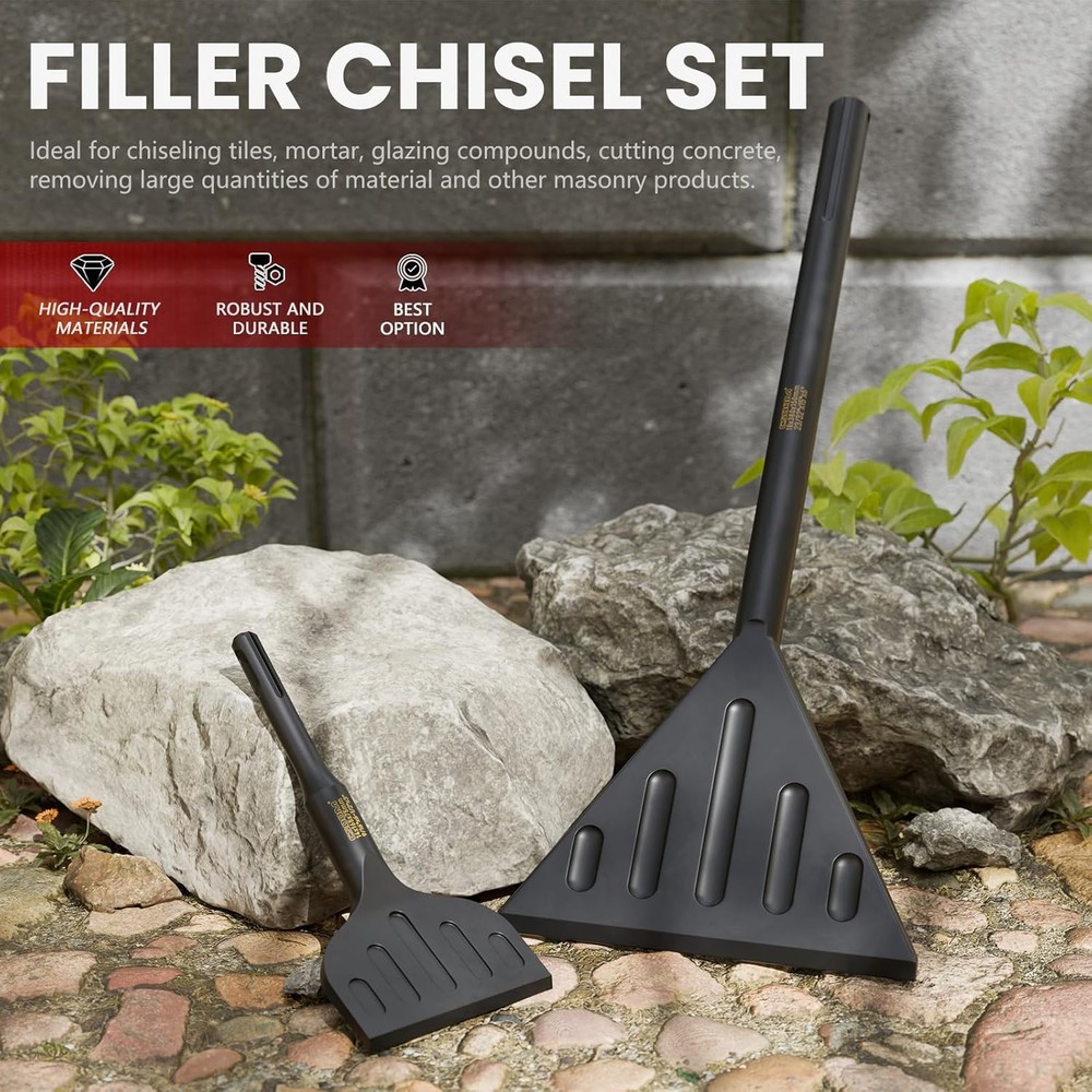 CSOOM SDS Max Chisel, 6 Inch by 15 Inch Tile Removal Scraping Chisel for Floo...