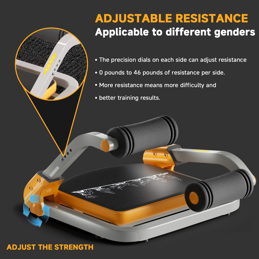 Adjustable Ab Trainer Machine for Home Workout - 350 LBS Capacity