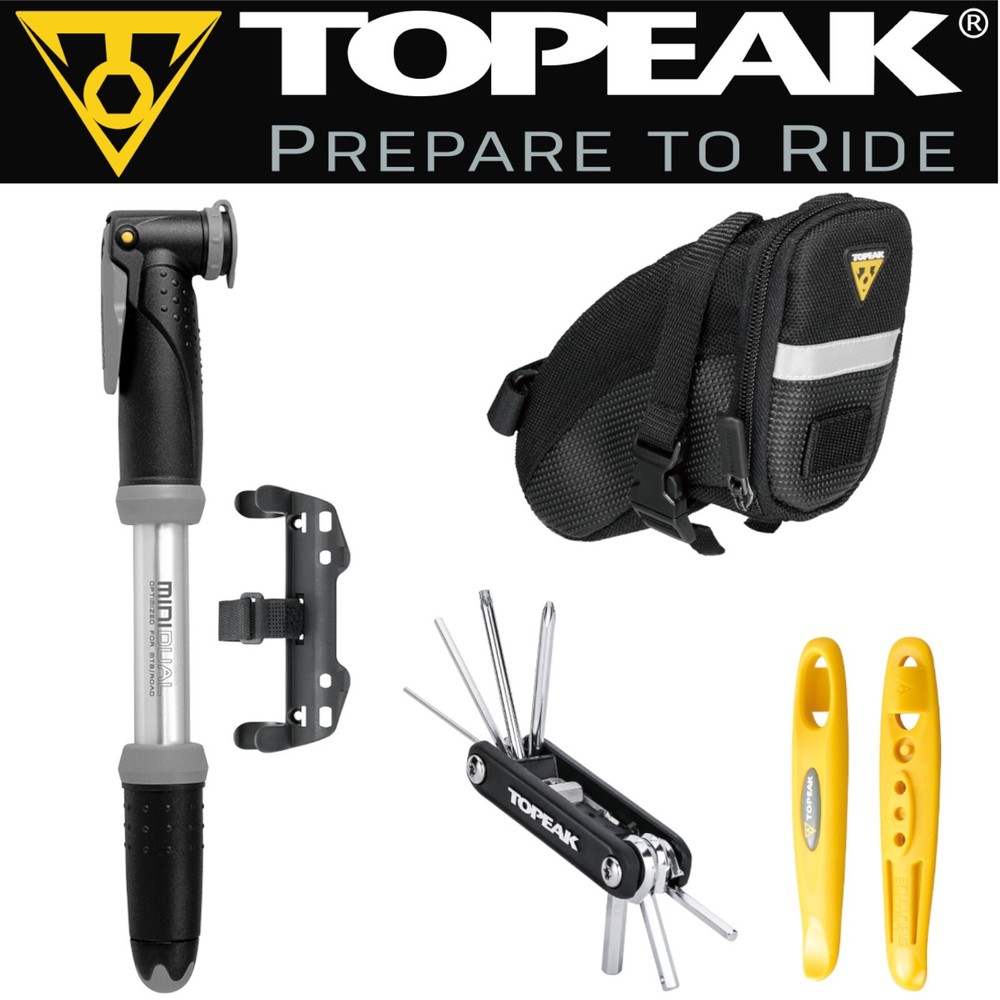 Topeak TC2407 Essentials Cycling Accessory Kit w-Seat Pack Mini Pump Multi Tool