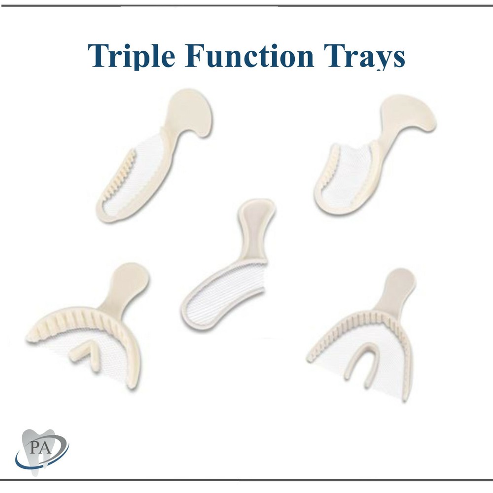 Dental Impression Bite Registration Trays Triple Function Tray Choose Size & Qty