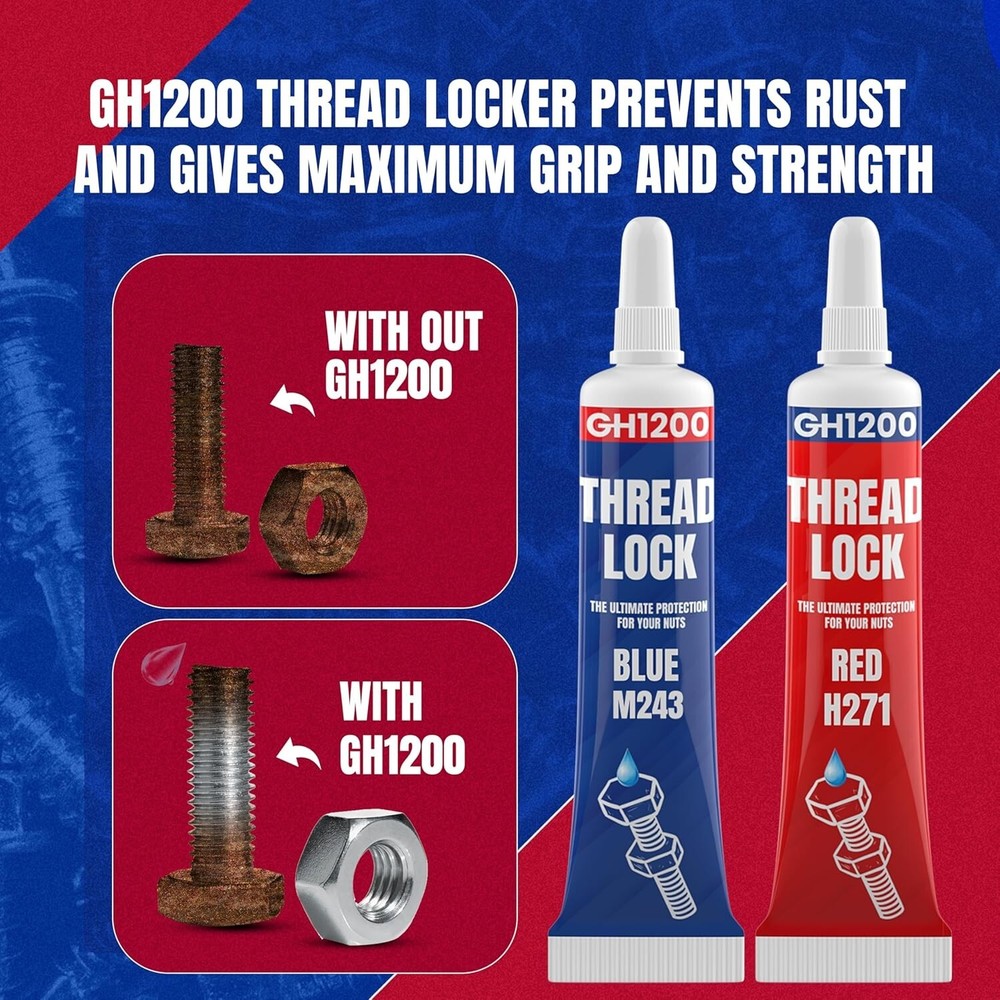 Reliable Threadlocker 6g x 2 Pack - Ultimate Solution for Nuts, Bolts, & Metals