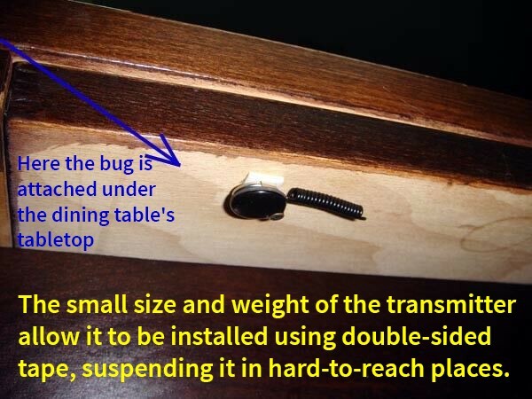 Mini Spy Audio Bug – 300m Wireless UHF Transmitter, Hidden Mic, Made in Israel