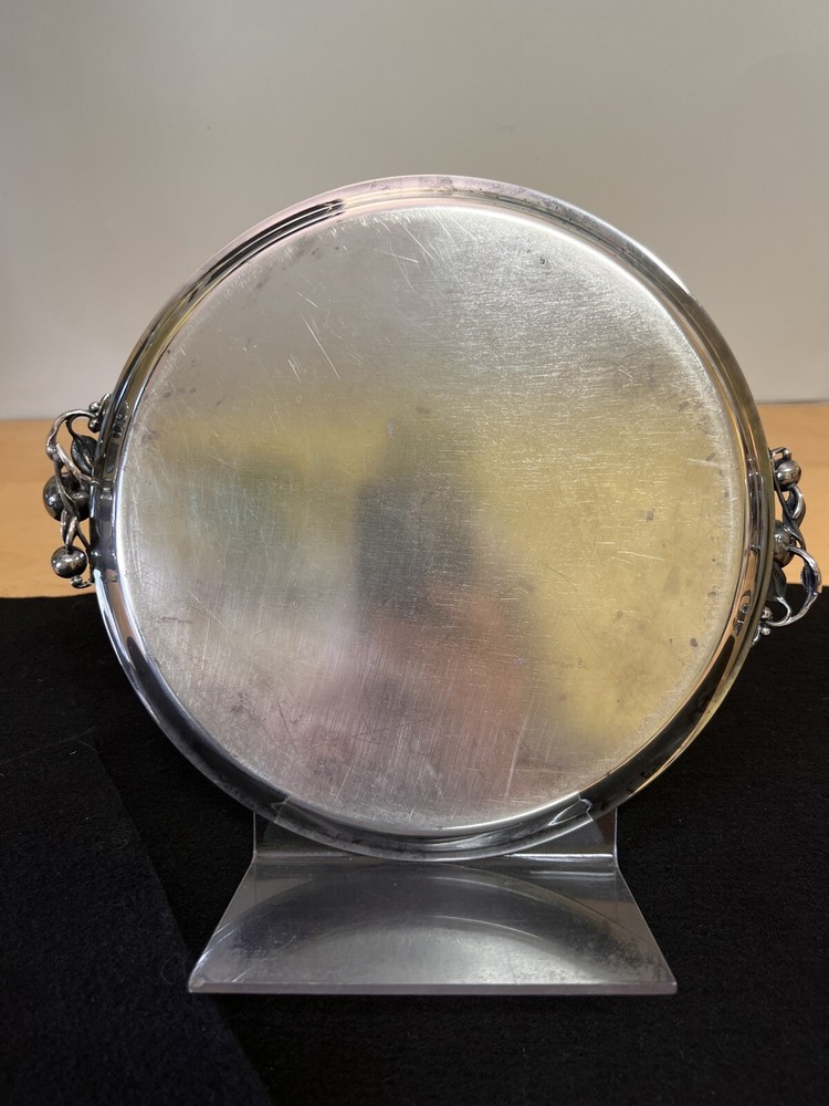 1967 USS US Grant Nuclear Submarine Webster Wilcox Intl Silver Plate Round Tray