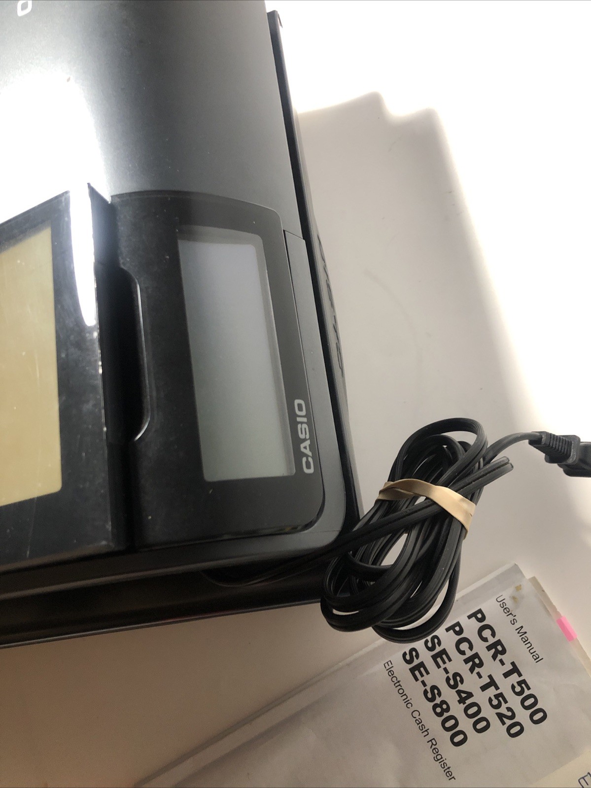 Casio PCR-T500 Electronic Cash Register Thermal Print Manual Drawer Keys Store