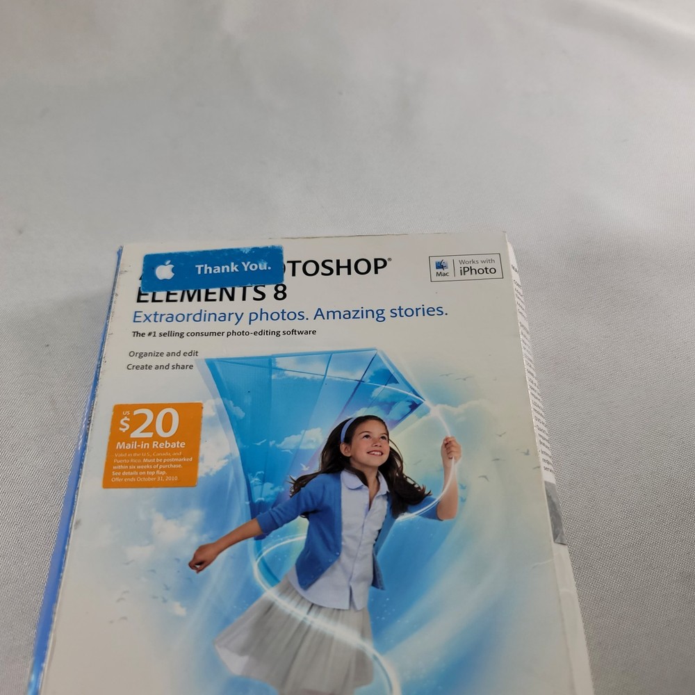 Adobe Photoshop Elements 8 Software Disc Mac Photo Image Editing Works w iPhoto