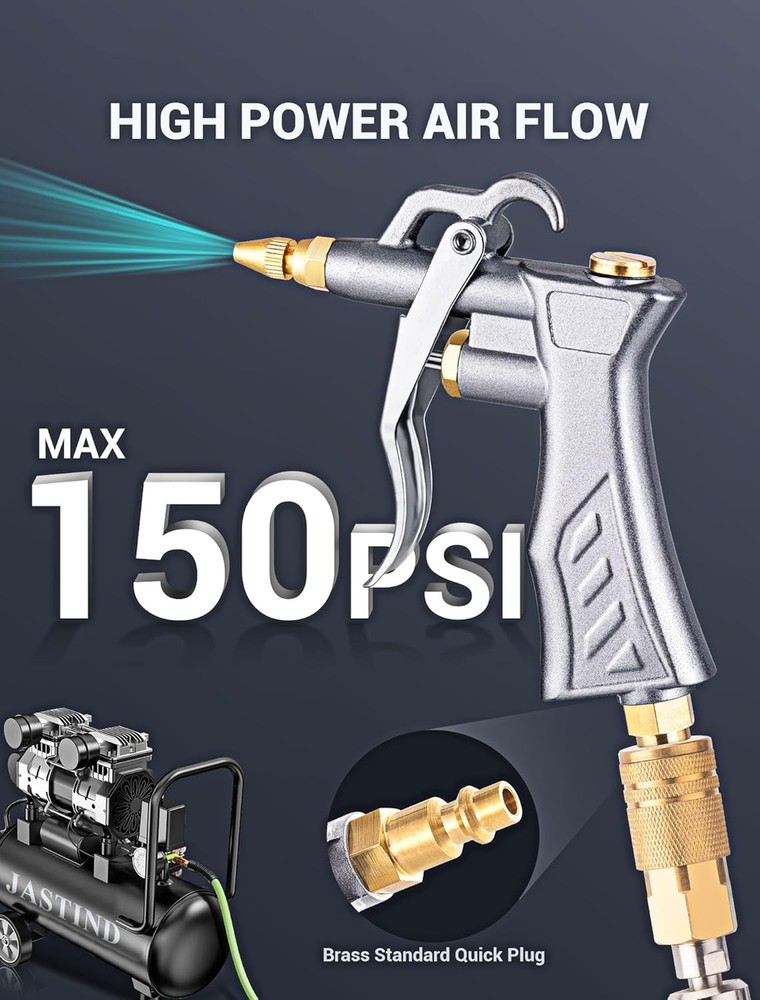 Air Blow Gun Adjustable Nozzle Pneumatic Compressor Tool