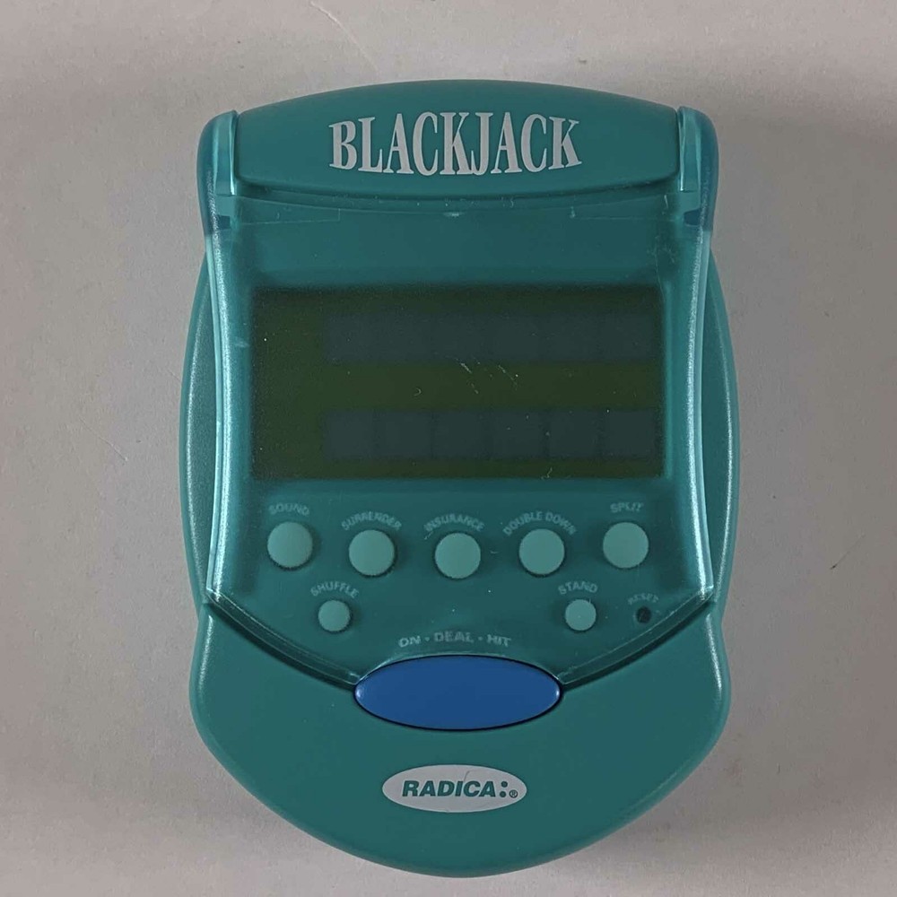 Handheld Electronic Game 2001 Radica Blackjack Tested Works                  B-B
