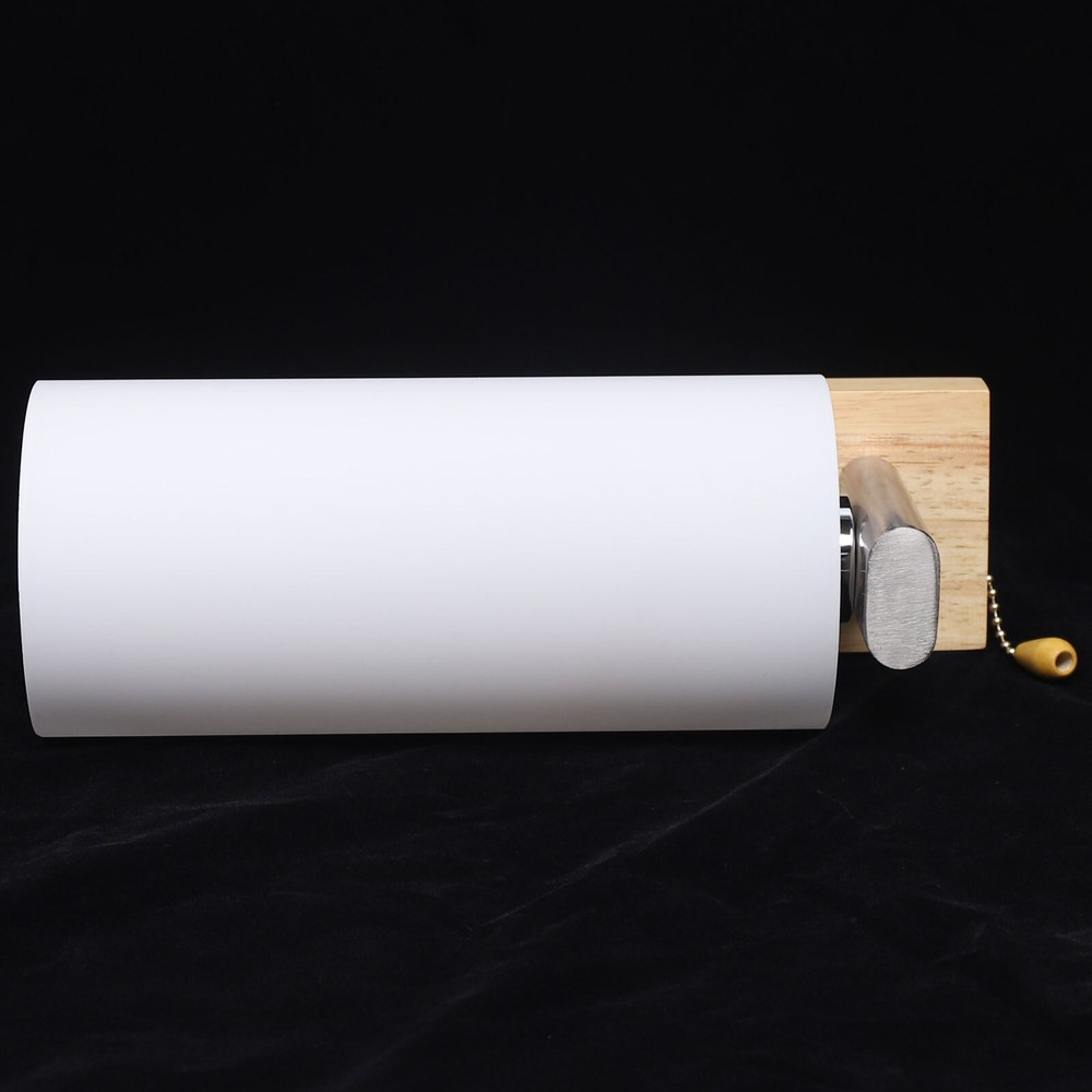 Modern White Wall Light Sconce Glass Shade Bedside Hallway Lamp With Pull Switch