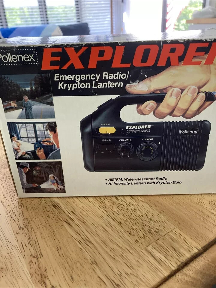 Vintage Pollenex Explorer Radio/Krypton Lantern 1989