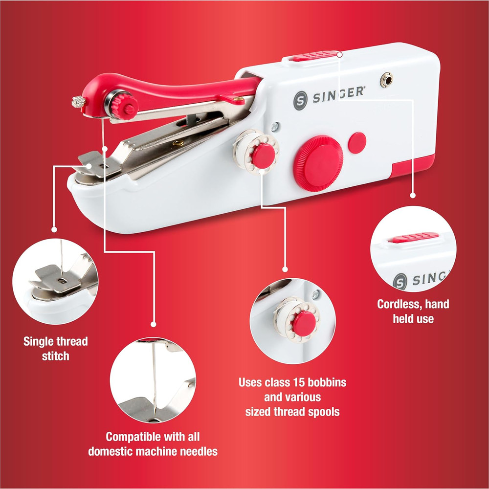 Stitch Sew Quick Portable Mending Machine - Single Thread Machine for Quick Repa