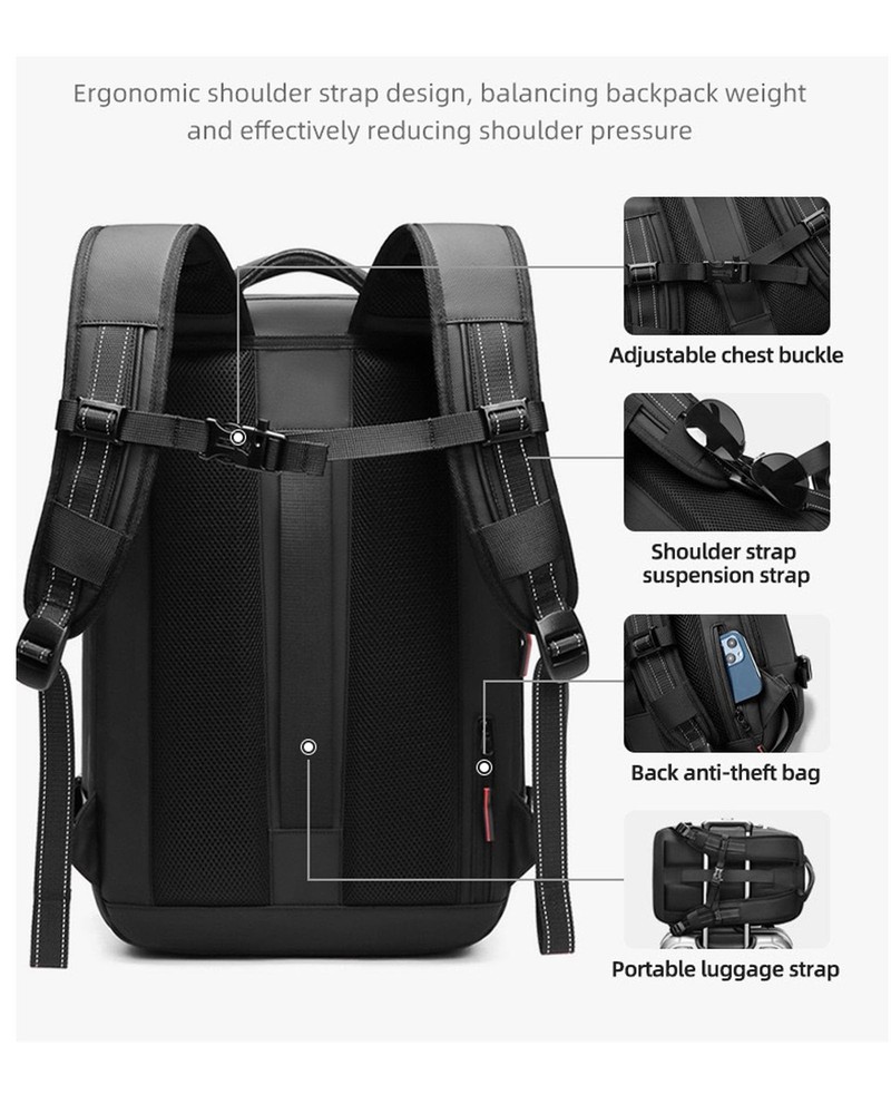 Vacuum Backpack Travel, Vacuum Compression Backpack, 60L Expandable Carry-On ...
