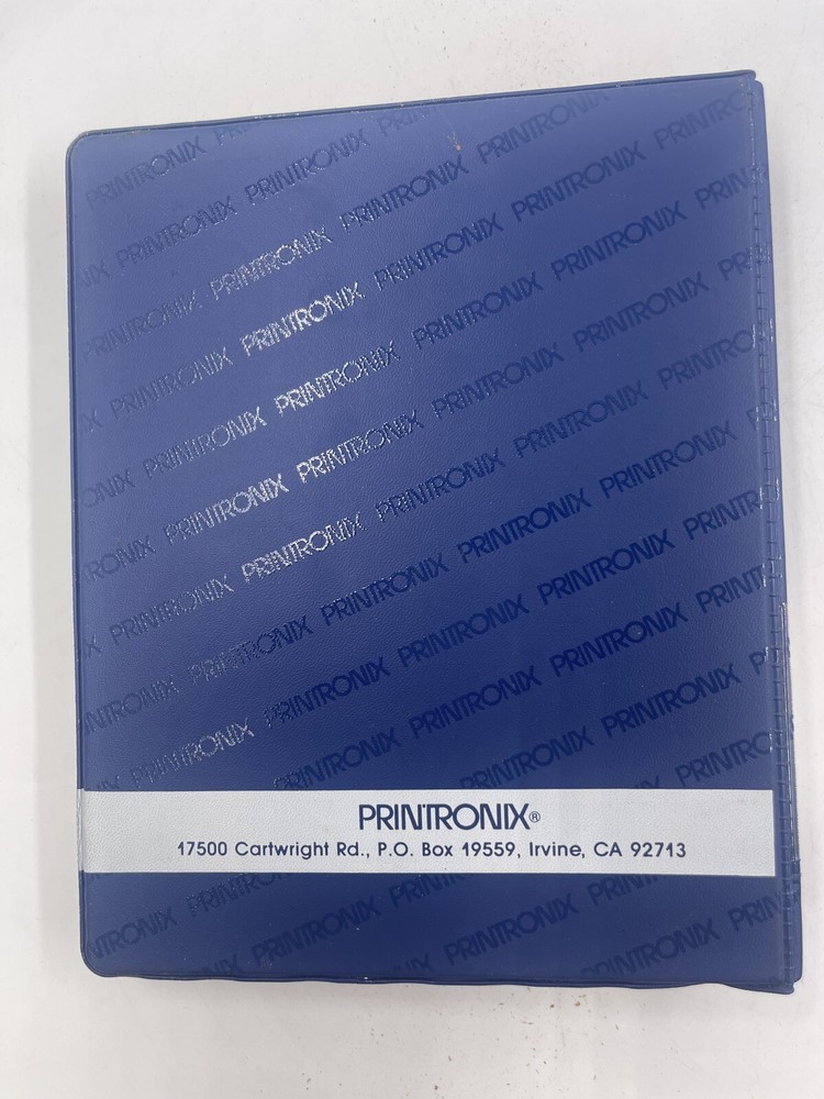 Vintage PRINTRONIX Personal Line Printer P1031 User’s Reference Manual 1986