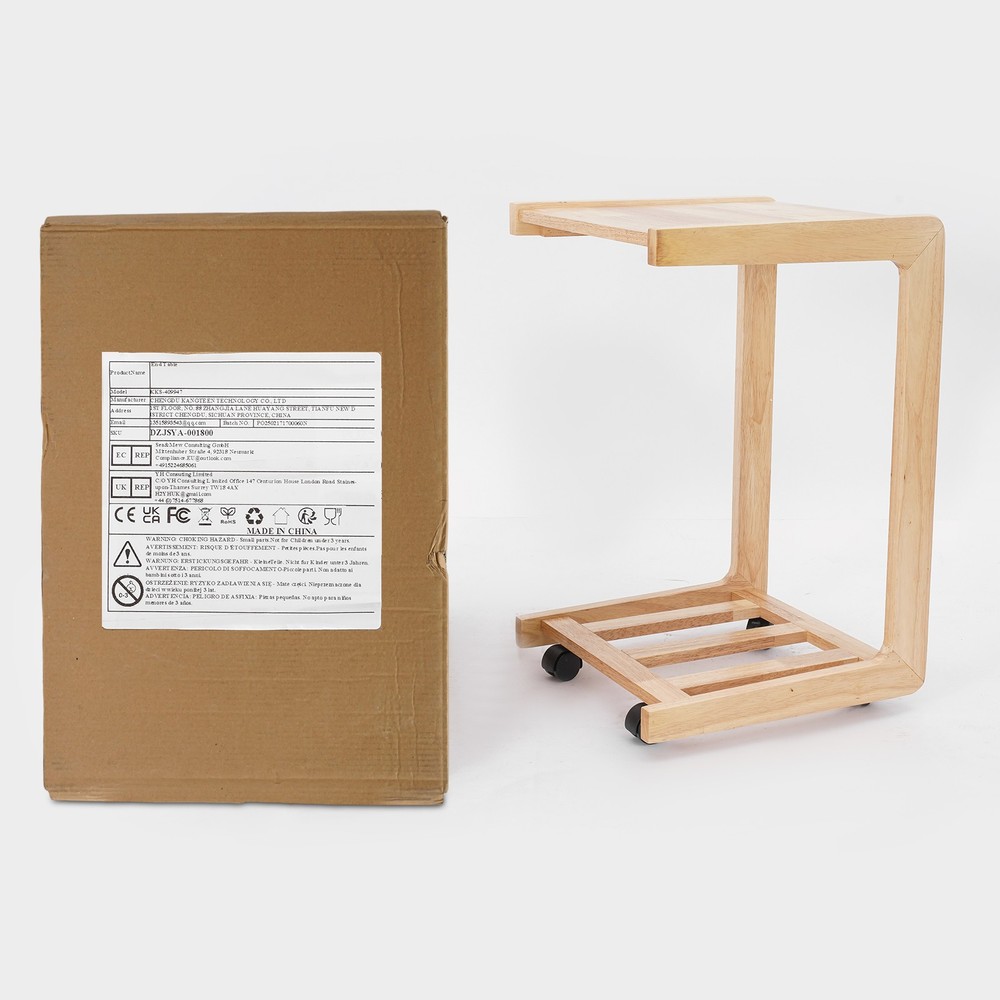 C-shaped End Table Small Side Table Movable End Table