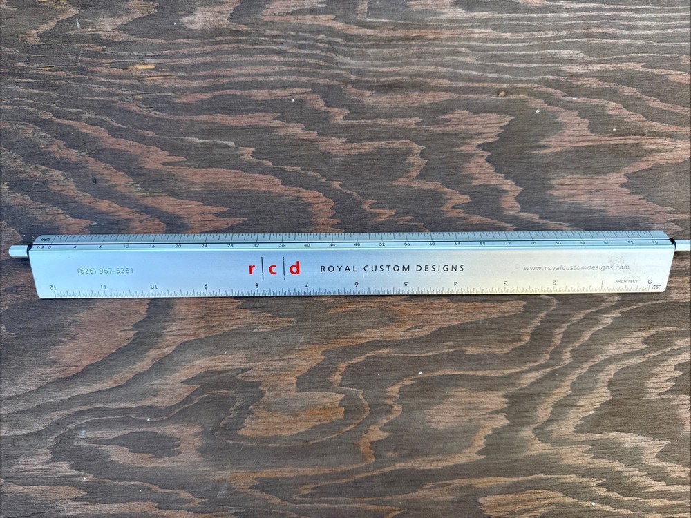 Rapid Rule 12” Drafting Architecture Adjustable Rotate Ruler ~ NICE!