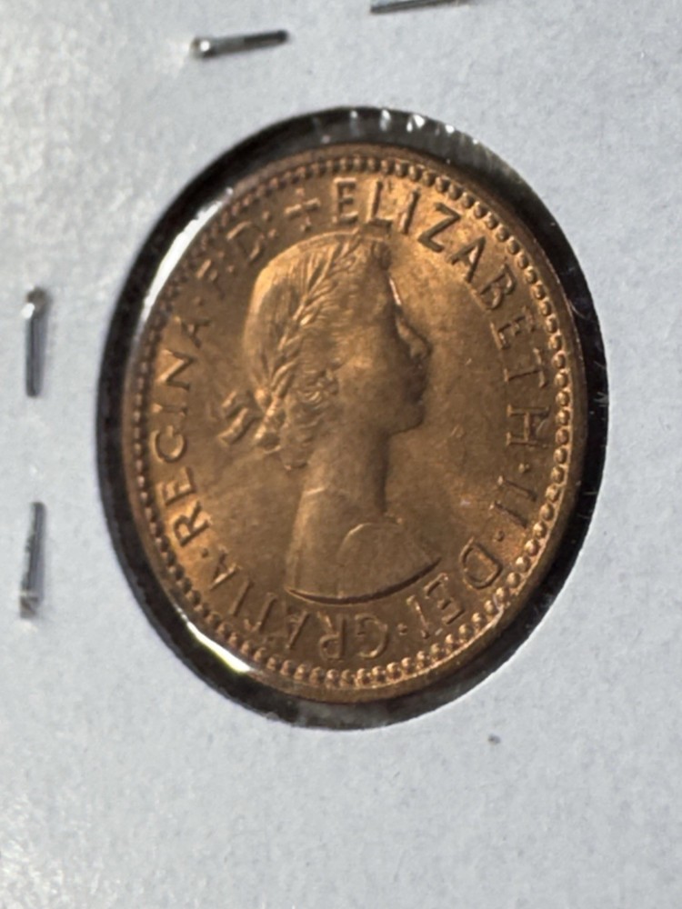 1955 Great Britain Farthing Bronze Coin