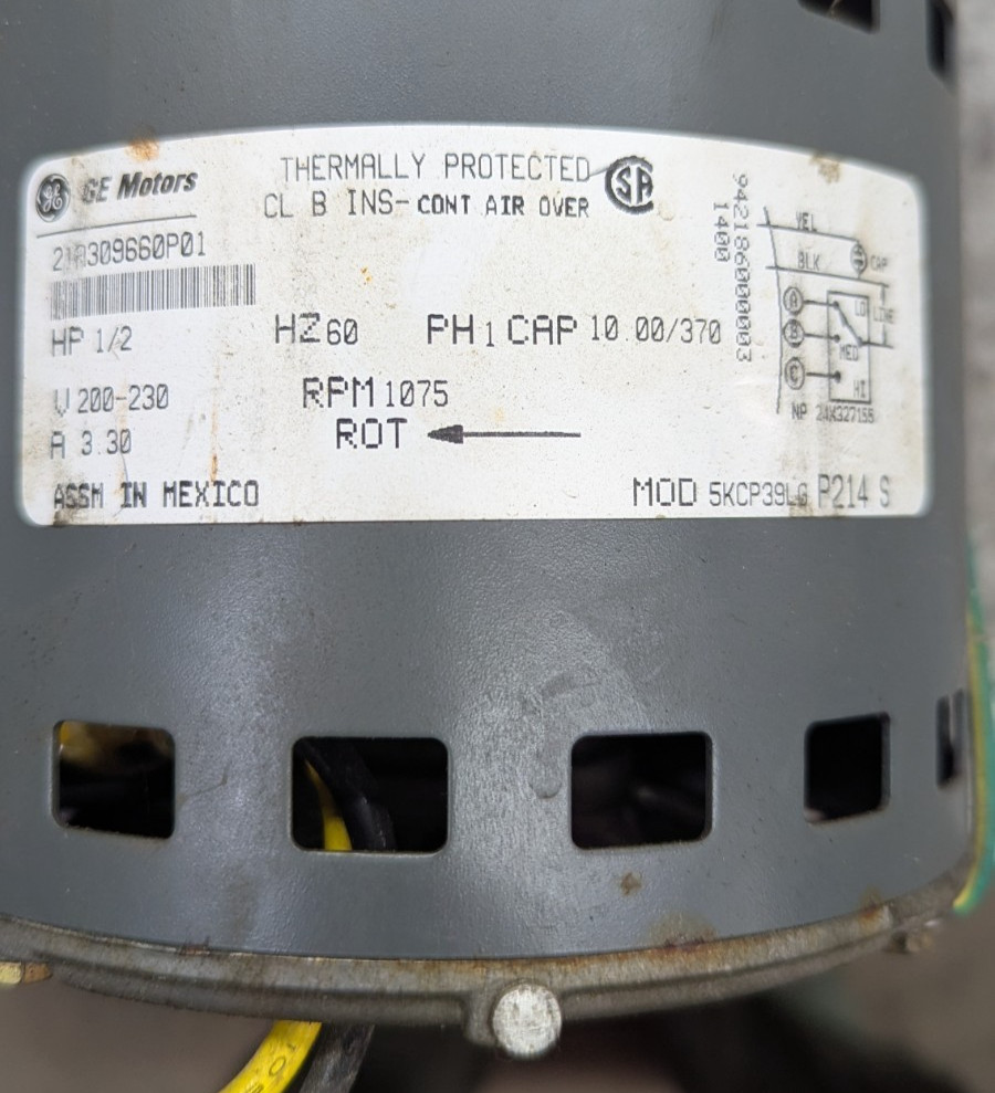 GE 1/2 HP AC electric motor 5KCP39LG