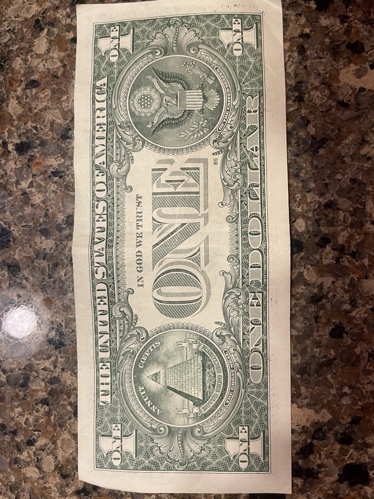 2021 X2 $1 Dollar Bills Ink Smear Bleed Through Errors From The Same Strap.