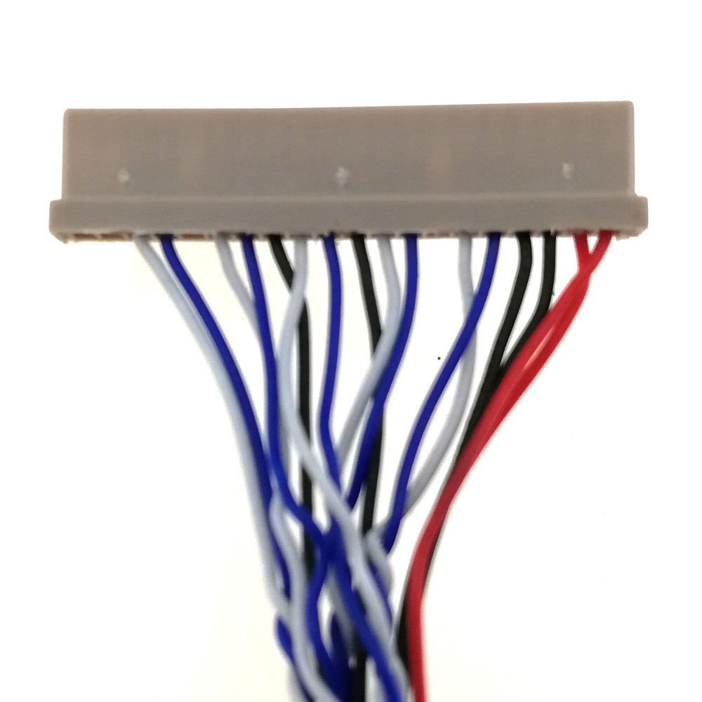 LVDS Cable DF14 20pin 1 Channel 8-bit LCD Panel Video Interface Connector D8 20P