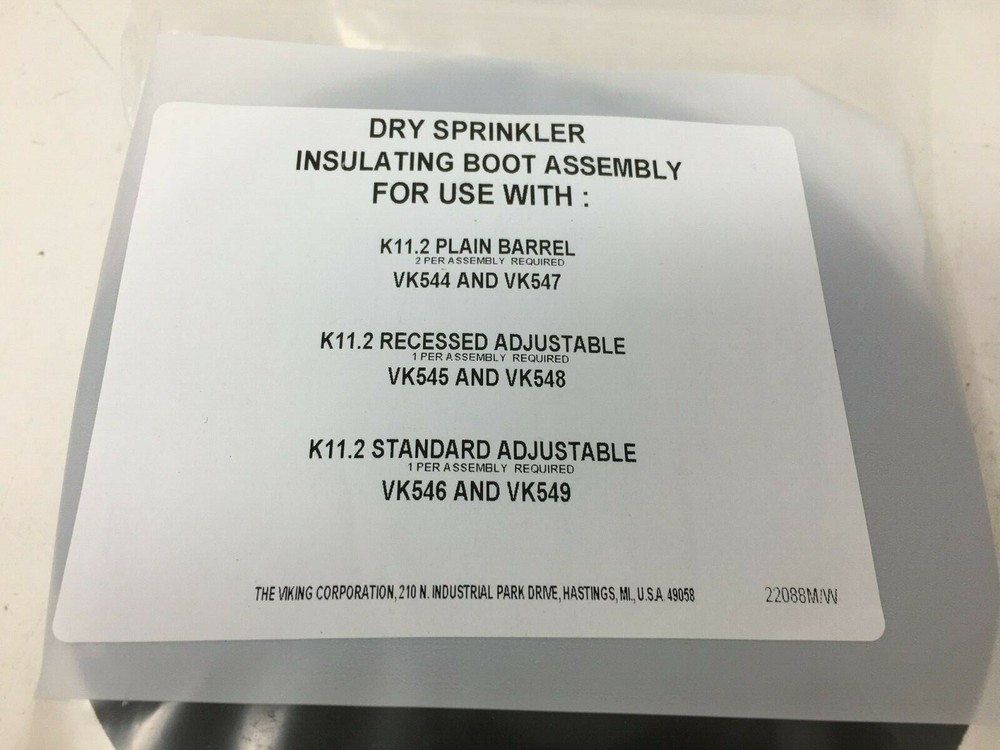 VIKING K11.2 Dry Sprinkler Boot Assembly