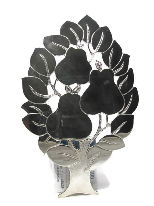 Wm A Rogers Pear Fruit Tree Trivet Silver Plated Wall Hanging