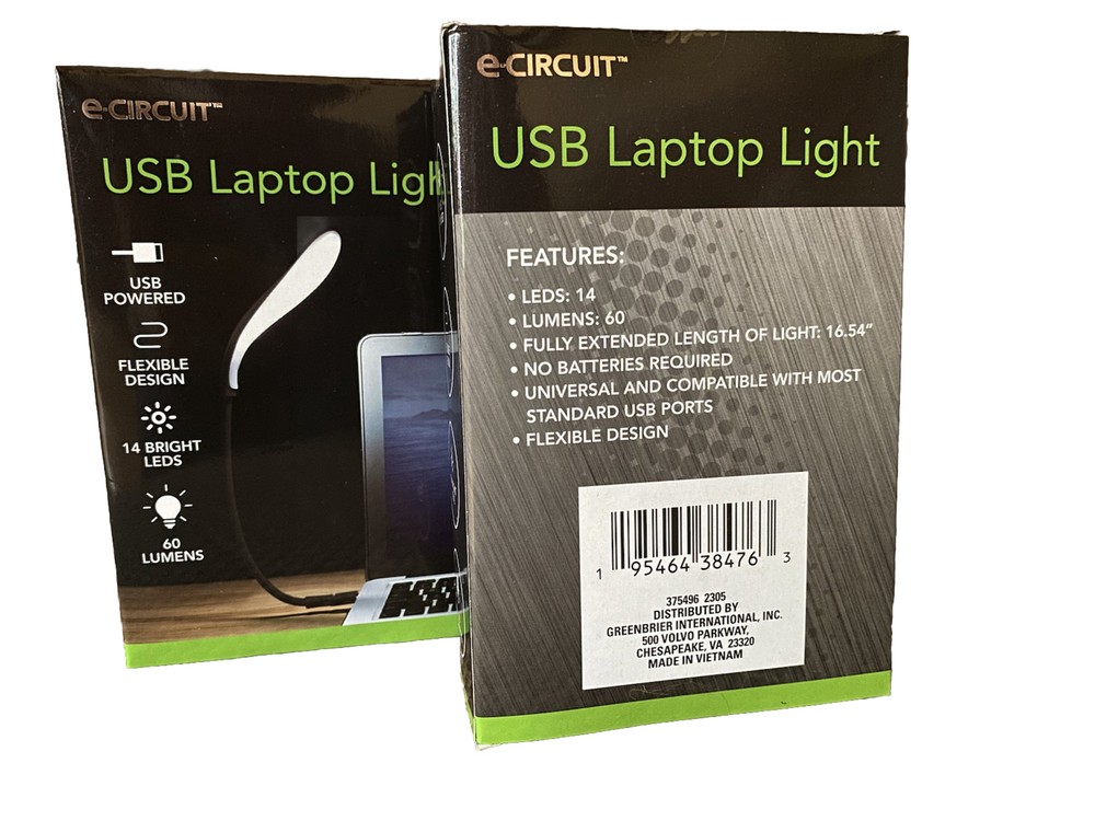 E-circuit USB Laptop Light (2 Packs)