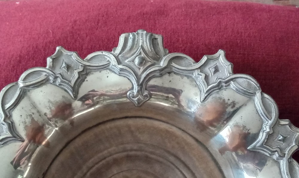 Victorian Silver Plated Champagne Or Wine Coaster.