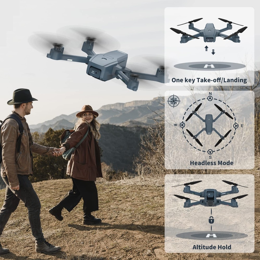 Drone with Camera for Adults and Beginners, 5GHz Black
